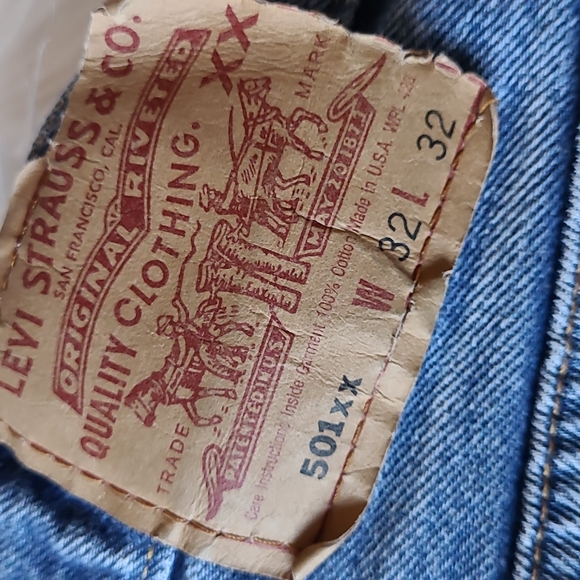 LEVI'S 501 BUTTONFLY JEANS ~VINTAGE ~🎊2XHP🎊 - Picture 3 of 9